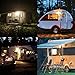 MICTUNING LED RV Porch Light with Switch, 12V 280 Lumen Exterior Utility Replacement Lighting for RVs, Trailers, Campers, White Base, Clear and Amber Lenses, 2-Pack