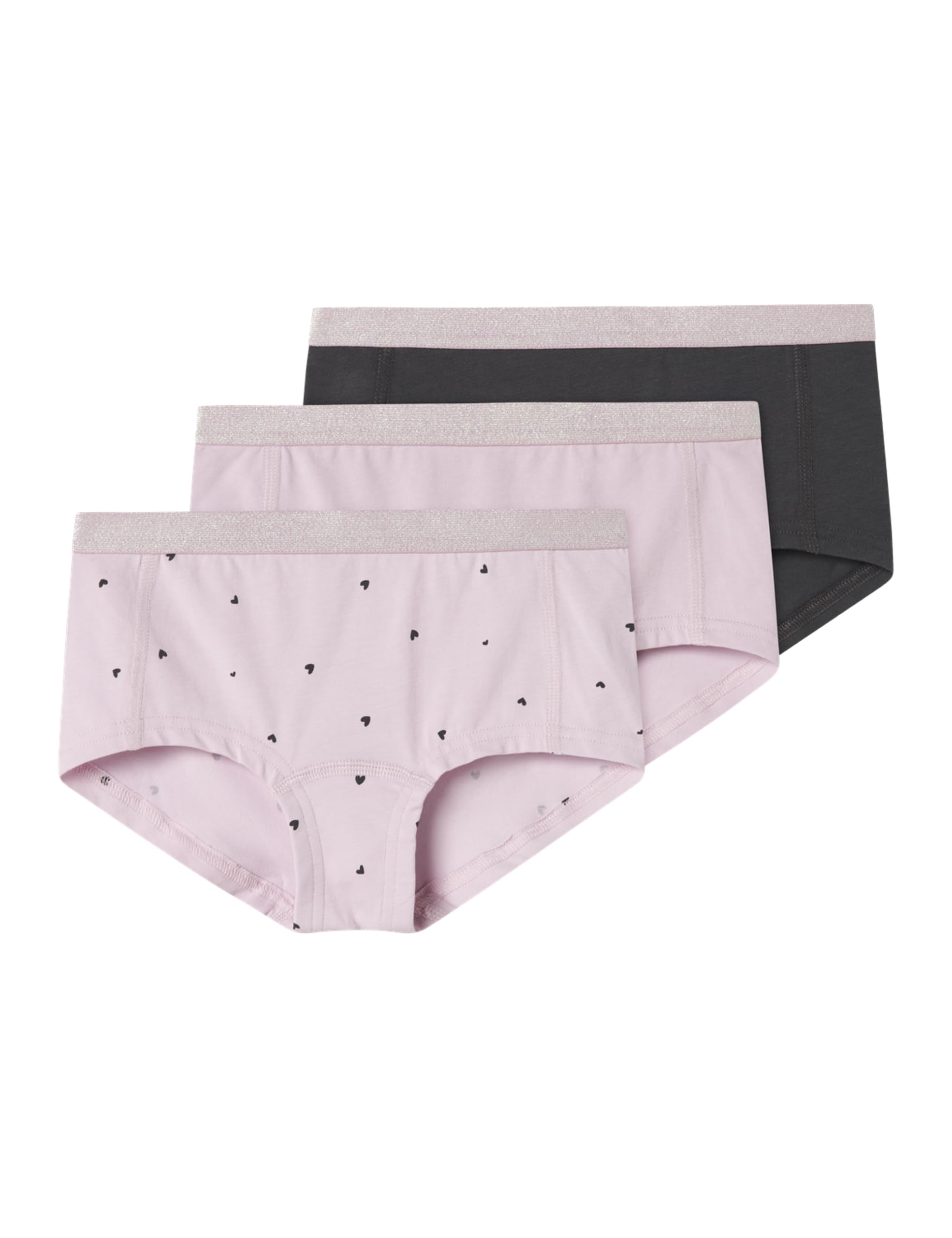 Name it kids Dziewczęce Nkfhipster 3P Winsome Hearts Noos (3 sztuki), Winsome Orchiid, numeric_116