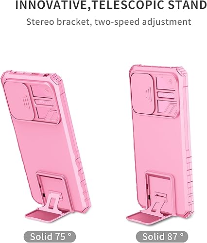 Miniatura 4 de Asuwish Funda de teléfono para Xiaomi Poco X5Redmi Note 12 5G con protector de pantalla de vidrio templado y cubierta de cámara deslizante Soporte