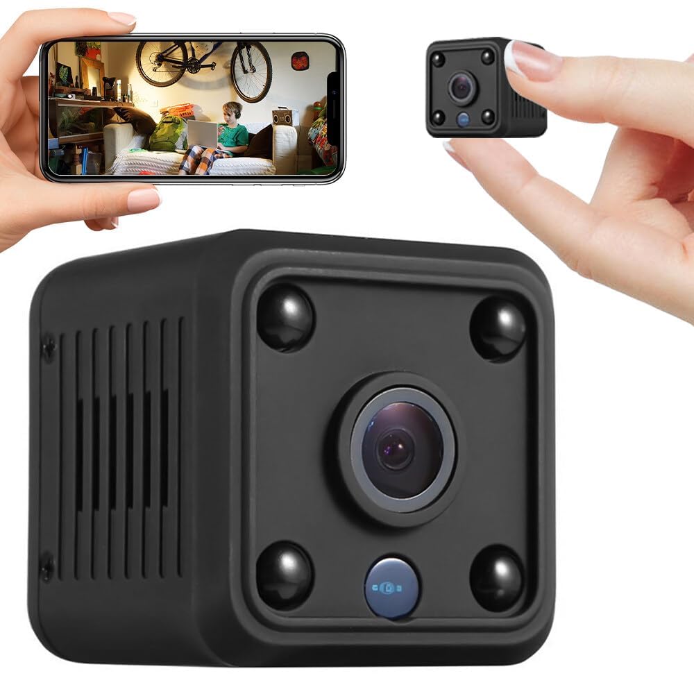 Mini Telecamera WiFi 1080P HD Per Interni, Batteria Ricaricabile E Rilevamento Movimento