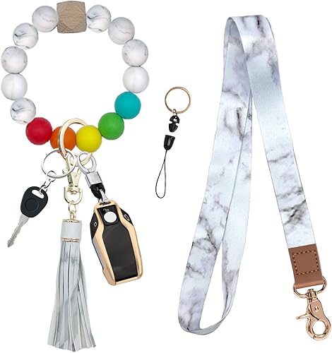 Cordón para el cuello para llaves, pulsera con llavero, soporte para tarjetas de identificación, regalo para profesores, mujeres, hombres