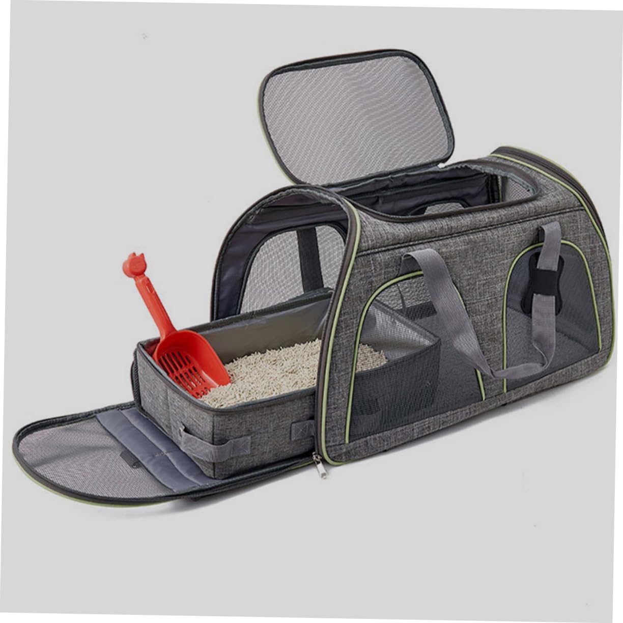 YARNOW Foldable Jumbo Cat Litter Box Portable Litter Box Scoop Cat Enclosures for Travel Home