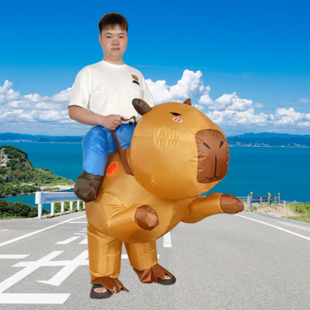 Nadmuchiwany kostium Capybara, zabawny, nadmuchiwany kostium na całe ciało, dla dorosłych, na imprezę typu capybara, na Halloween