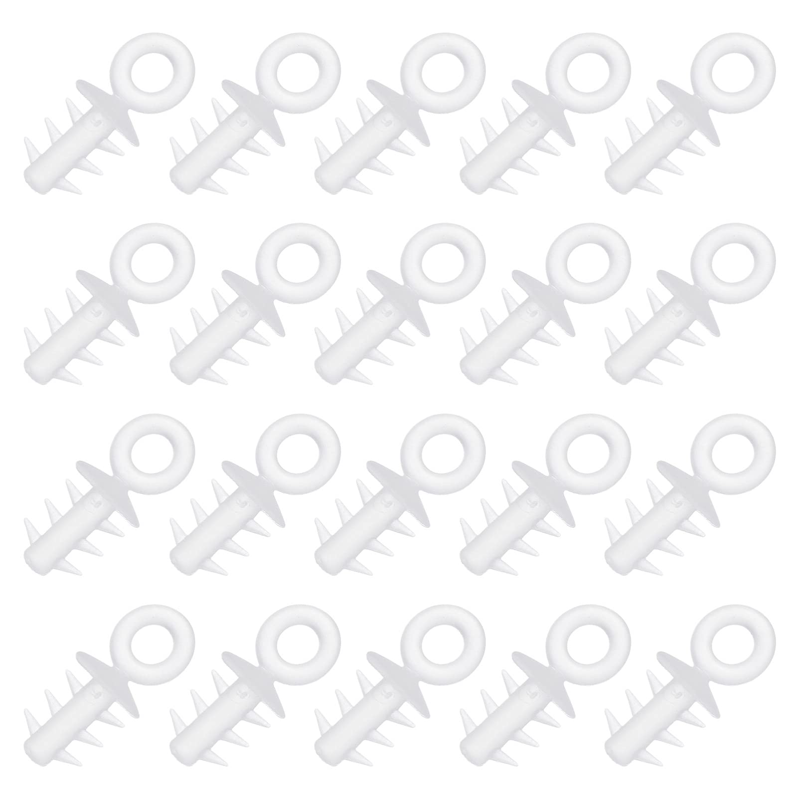 Happyyami 200pcs Decorative Ball Caps for Christmas DIY Transparent Foam Ball End Caps Creative Ornaments Holder for Tree Decor Easy to Use Accessories for Hanging Balls