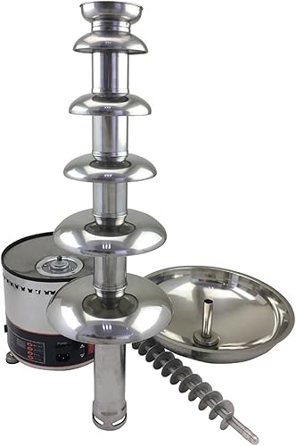 Miniatura 2 de Fuente de cascada de chocolate, 6 niveles, 13.2 libras, acero inoxidable, comercial, torres de fuente de chocolate, bricolaje para fiestas,