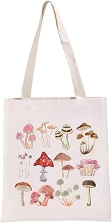 G2TUP Mushroom Lover Gift Wild Mushroom Tote Bag M-ushroom Collector Handbag Spring Gift Mushrooming Lover Gifts