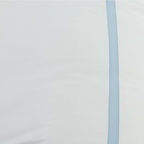 Miniatura 8 de Sferra Estate Collection - Juego de sábanas 100% percal de algodón de fibra larga de 200 hilos con apliques satinados, refrescante, suave y