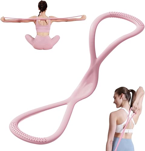 Bandas de resistencia, figura 8 bandas de ejercicio para mujeres y hombres, banda de entrenamiento de fitness con asas, banda de resistencia figura