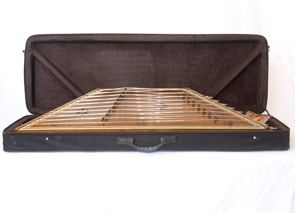 Sadeghi Santur 9 Kharak Bridge Char Khat + Hard case, Wrench, strings & mezrabs Made of walnut wood - Image 2