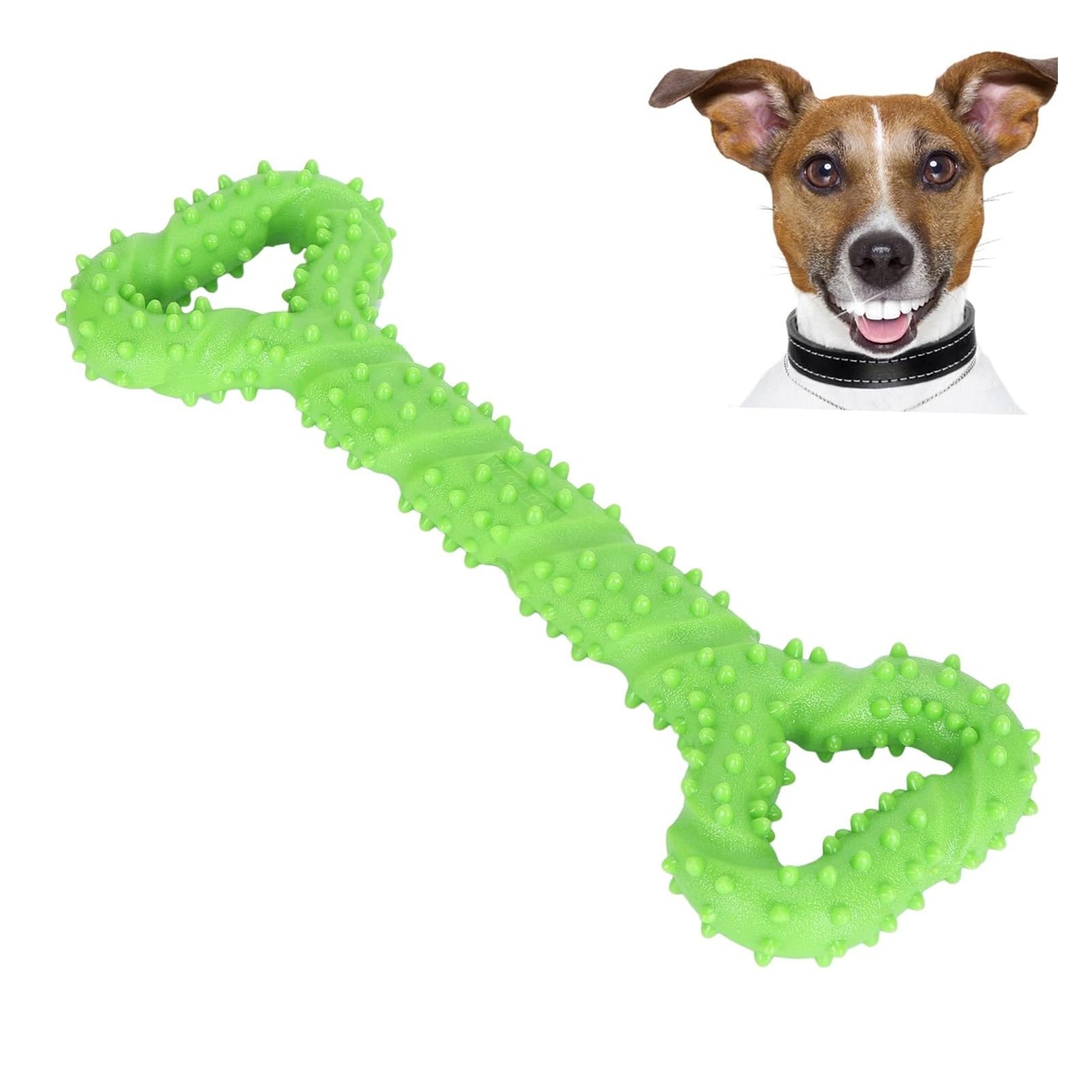 Brosse à dents pour chien - Jouet à mâcher agressif - Pour chiens de grande et moyenne race - En forme d'os - Jouet de nettoyage des dents - Sûr et durable - Matériau TPR - Soins dentaires pour chien