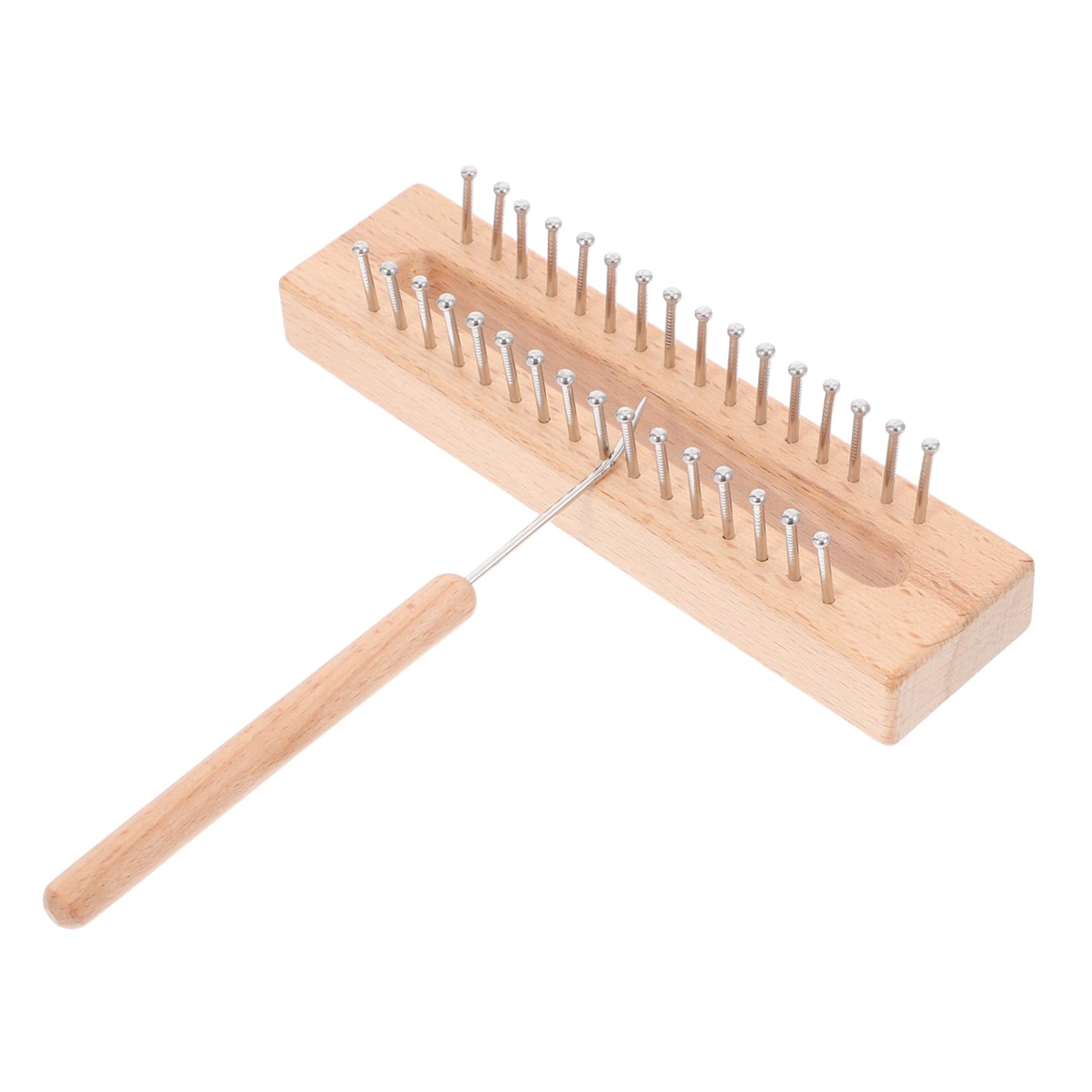 CIMAXIC Solid Wood Braider Loom Set Knitting Loom Hook Weaving Hook for Scarf Making Perfect for Beginners