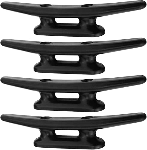 Miniatura 3 de Tacos de nailon negro para barco, tacos de muelle de nailon para kayak, paquete de 4, incluye tornillos de instalación