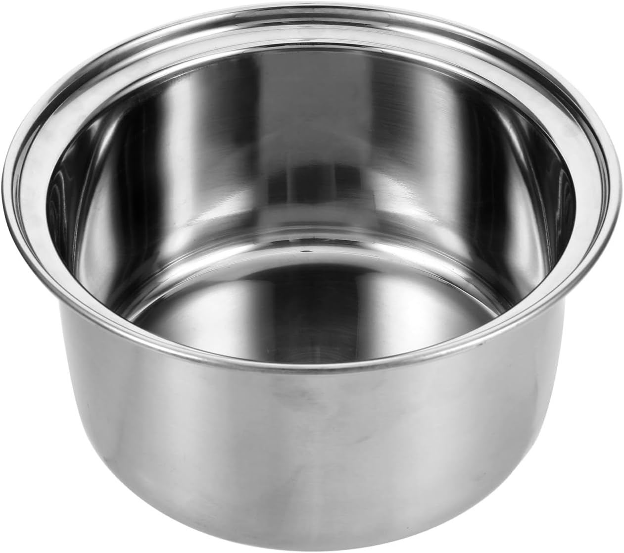 MAGICLULU Stainless Steel Hot Pot Liner for Induction Cooker Single Serving Soup Pot Inner Stock with Dual Flavor Compartments Compact and Heat Resistant Design 6.61 * 6.61 * 3.34in