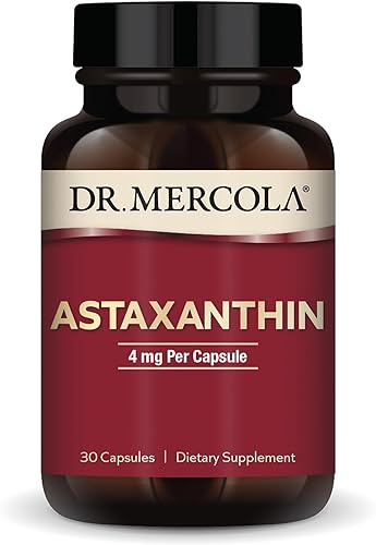 Miniatura 1 de Dr Mercola Astaxantina 4 mg, 30 porciones (30 cápsulas), sin OMG, sin soja, sin gluten