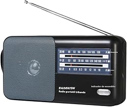 Portable Radio, 3 Bands Transistor Radios FM/AM/SW8~SW18 Medium Size Portable Works with 2 LR20/D Batteries, Medium Size FM Radio, Loud Speaker, Indoor, Outdoor Use.
