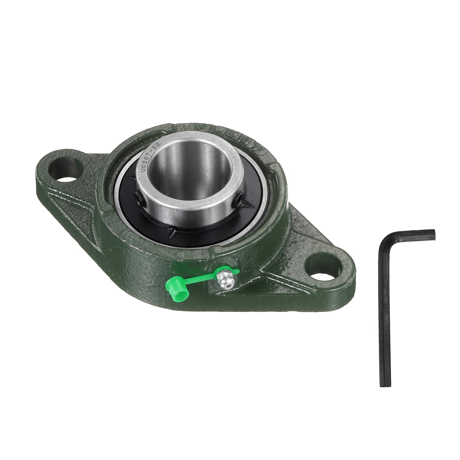 QUARKZMAN Cuscinetto A Supporto UCFL207-22, Foro Da 1-3/8 Pollice Autocentrante, Base In Ghisa Solida, Cuscinetto A Sfere Montato A Flangia In Acciaio Cromato, (ABEC3)