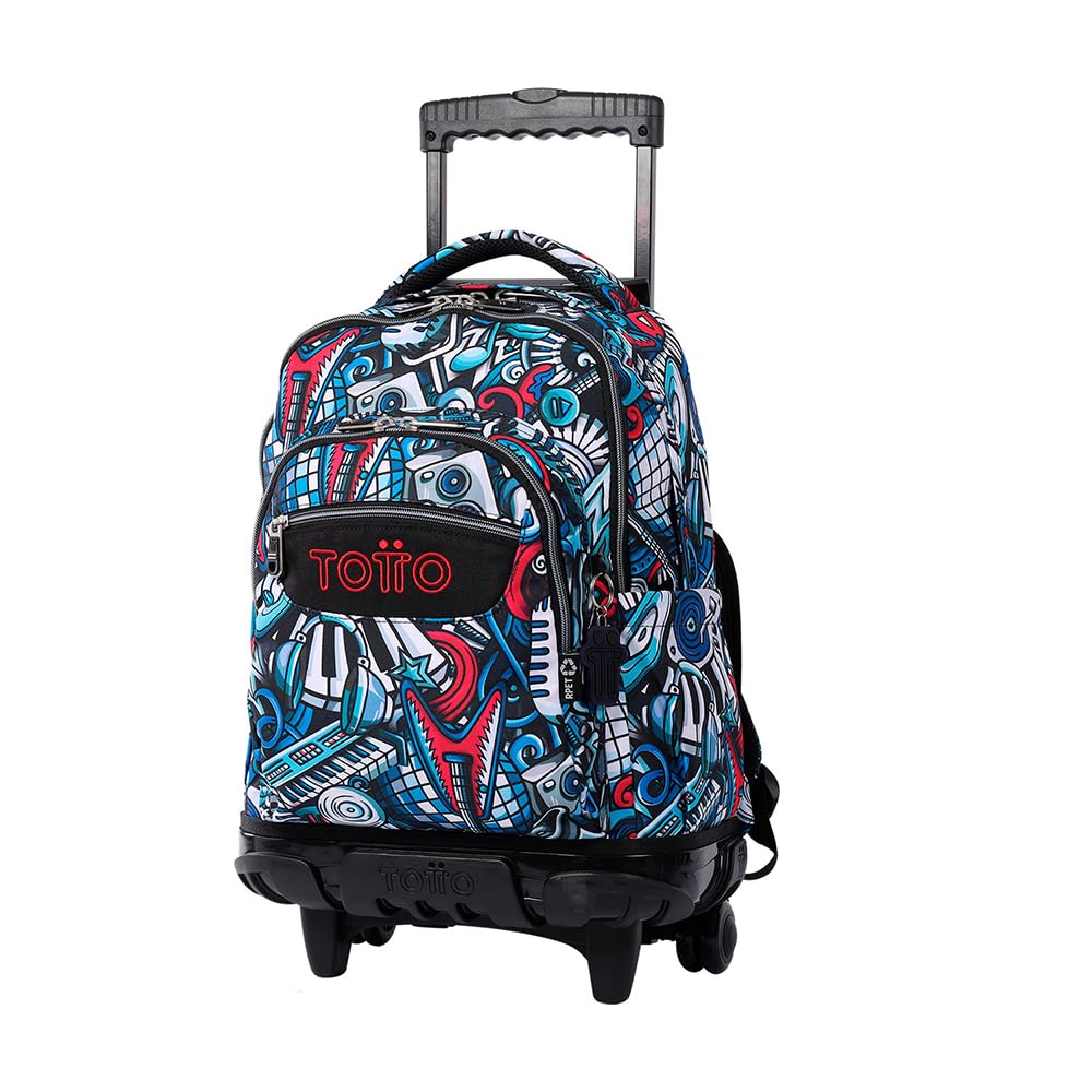 TOTTO MOCHILA ESCOLAR RUEDAS MUSIKA Unisex-adulto MARINO 60