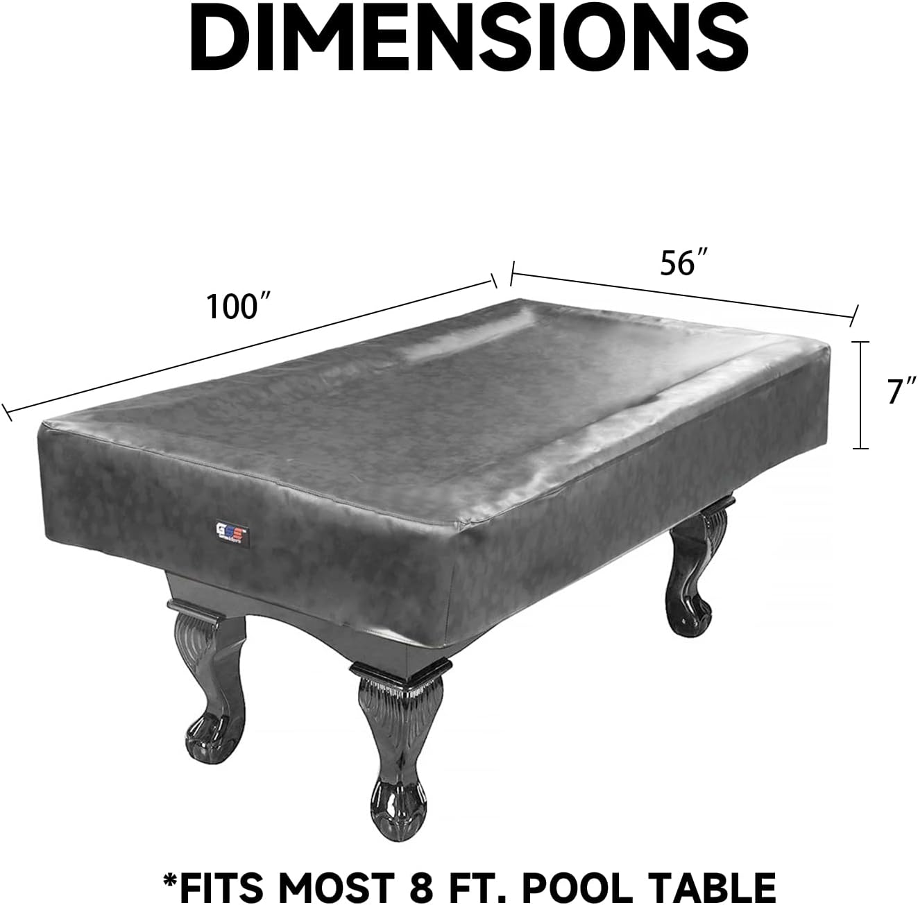 GSE Games & Sports Expert Billiard Table Covers, 7'/8'/9' Waterproof & Tearproof Heavy Duty Leatherette Pool Table Cover (Several Colors Available)