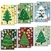 DIY Weihnachtsaufkleber, Selbstklebende Weihnachtssticker für Kinder, Aufkleber Weihnachten Kinder, Dekosticker für Geschenk Grußkarten Tagebuch Fotoalbum (12 Blätter Personalisierte Weihnachtsbaum)