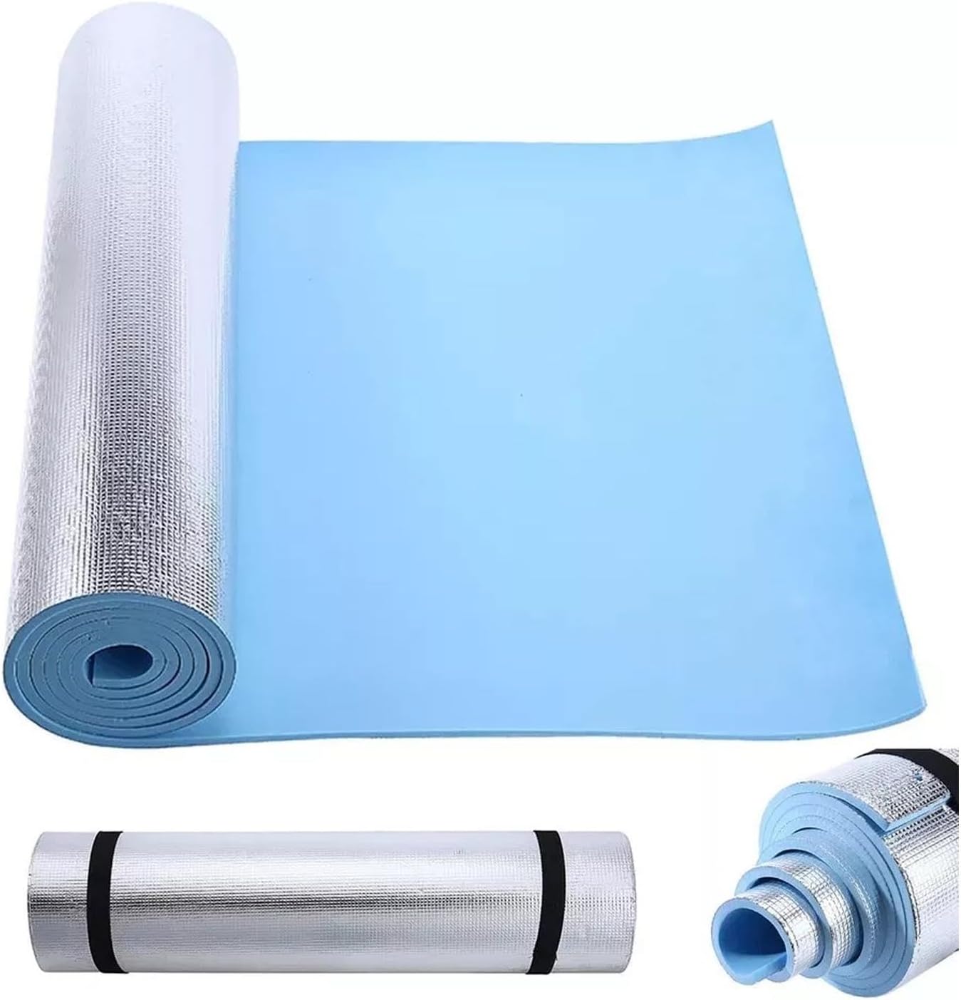 Camping Roll Up Foam Foil Sleeping Mat Mattress | Camping Mat Roll Up Eva Foam Yoga Insulated Sleeping Waterproof Foil Mat180x50cm