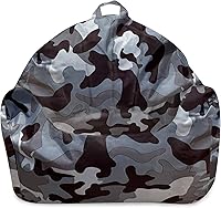 Vista 441 de Posh Creations Puf estructurado cómodo para jugar, leer y ver la televisión, Malibu Lounge, tela de lona para colorear, criaturas