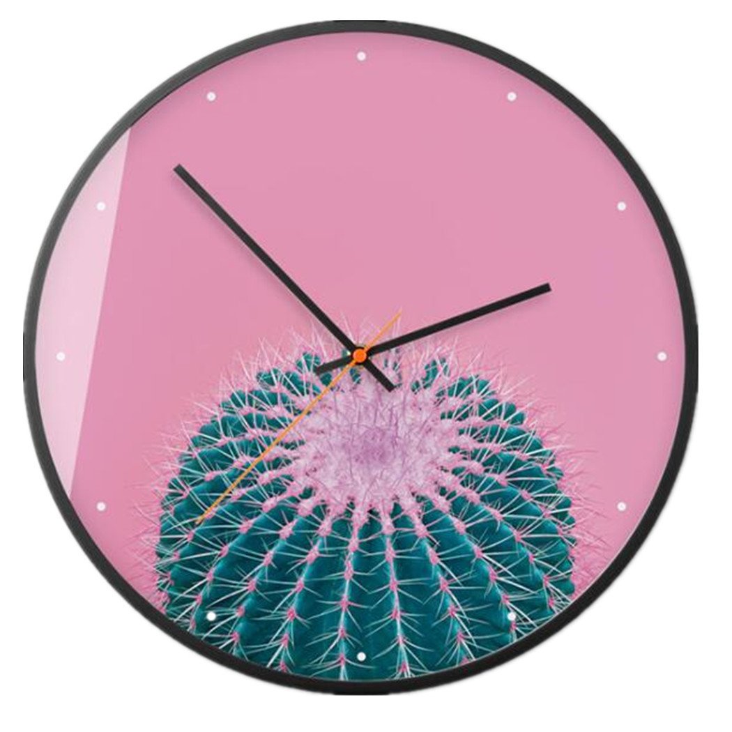 Horloge murale quartz haut de gamme design scandinave feuillage