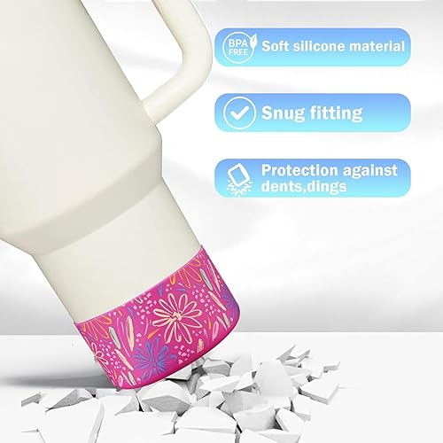 Vista 137 de WK IEASON 2 Pcs Tumbler Bottom Protector Boot for Stanley Quencher Adventure 40oz & Stanley IceFlow 20oz 30oz, Stealth Landing-2.83inch Bottom