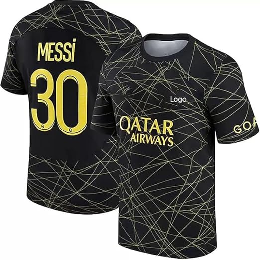 Sports Football Soccer Barce Inter Messi 10 Home Kit Jersey T-Shirt (Kid's, Boy's & Men's)