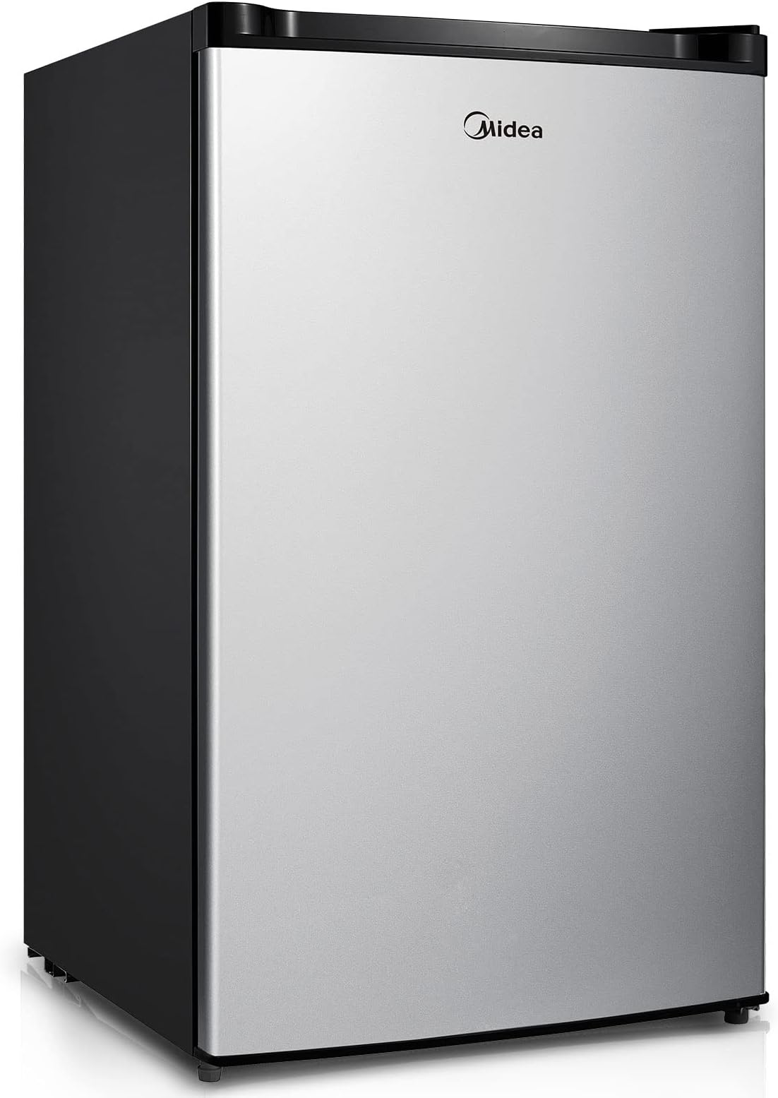 Midea WHS-160RSS1 Single Reversible Compact Refrigerator, 4.4 Cubic Feet, Stainless Steel