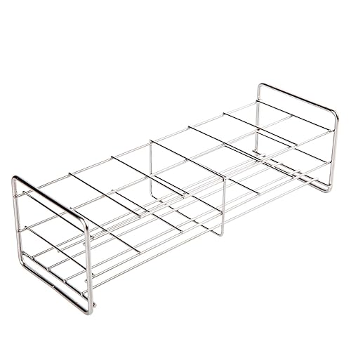 Miniatura 7 de Estante de tubo de ensayo de acero inoxidable, 12 agujeros, diámetro exterior permitido de tubos 1.535-1.614 in, alambre construido, formato 6x2,