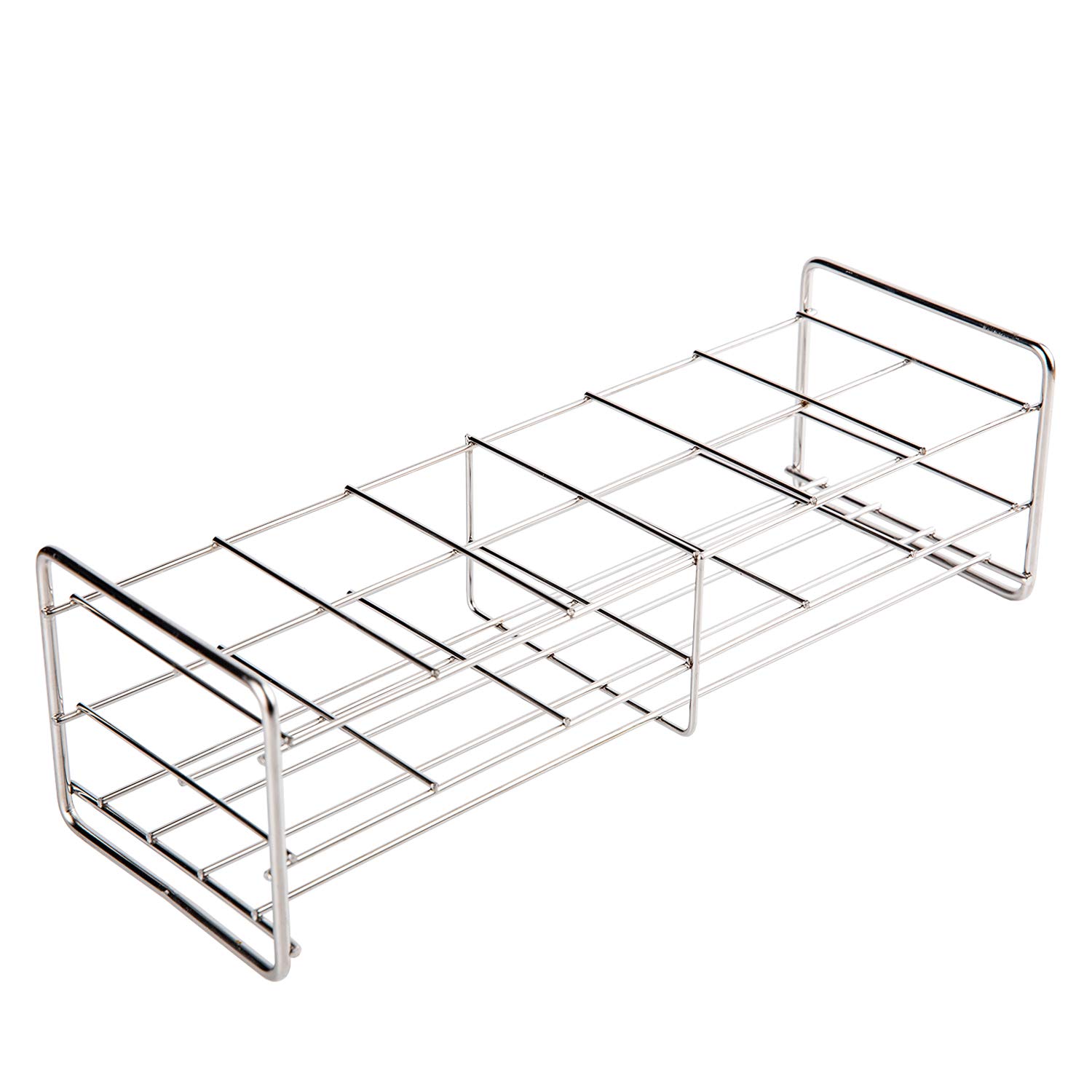 Porta provette, 12 fori, in acciaio INOX, formato 6 x 2, 34-36mm 6×2, 12