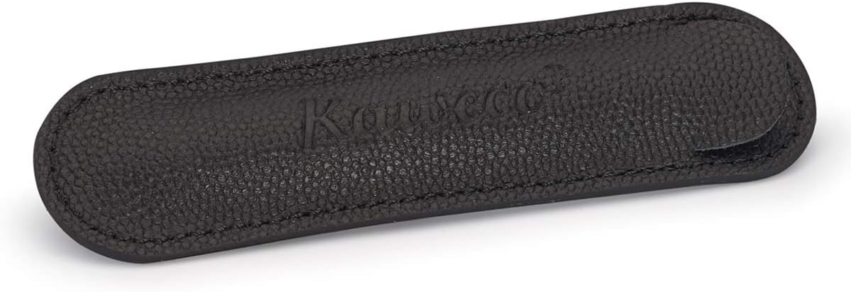 Kaweco Eco Leather 1 Pen Pouch LILIPUT Black I Pen Case Suitable for the Liliput Series I Writing Case Made of Genuine Leather with Beautiful Embossing I Chic & Classic 10.7 x 3 cm