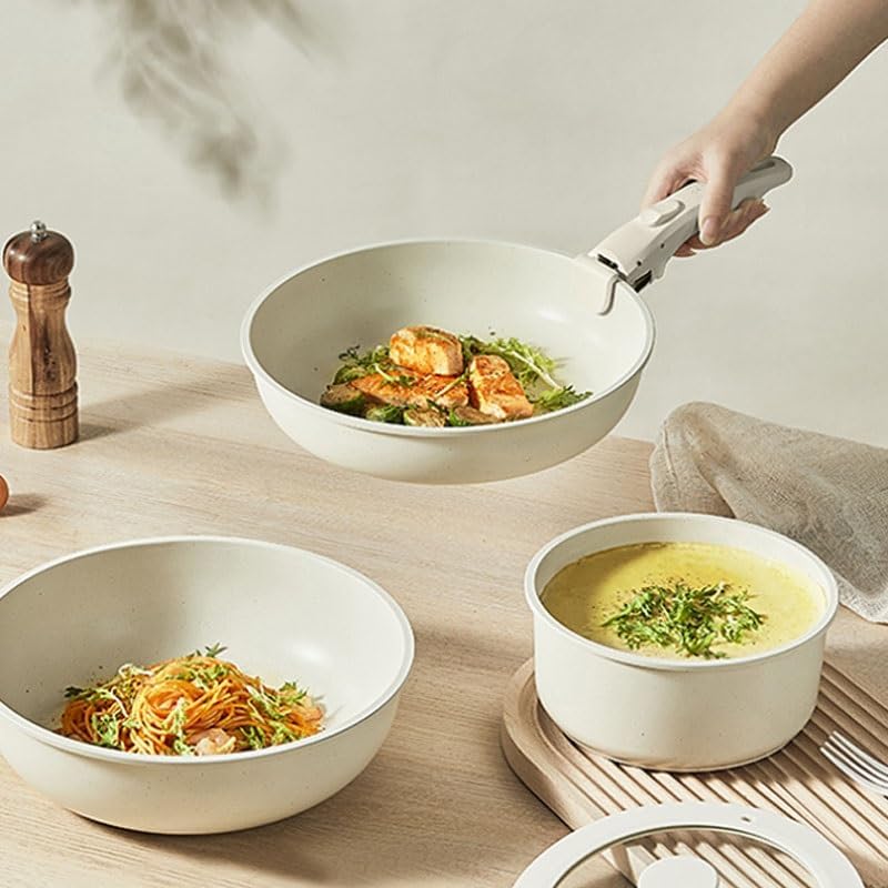 Complete Kitchen Set with Medical Stone Non stick Frying Pans Cookware