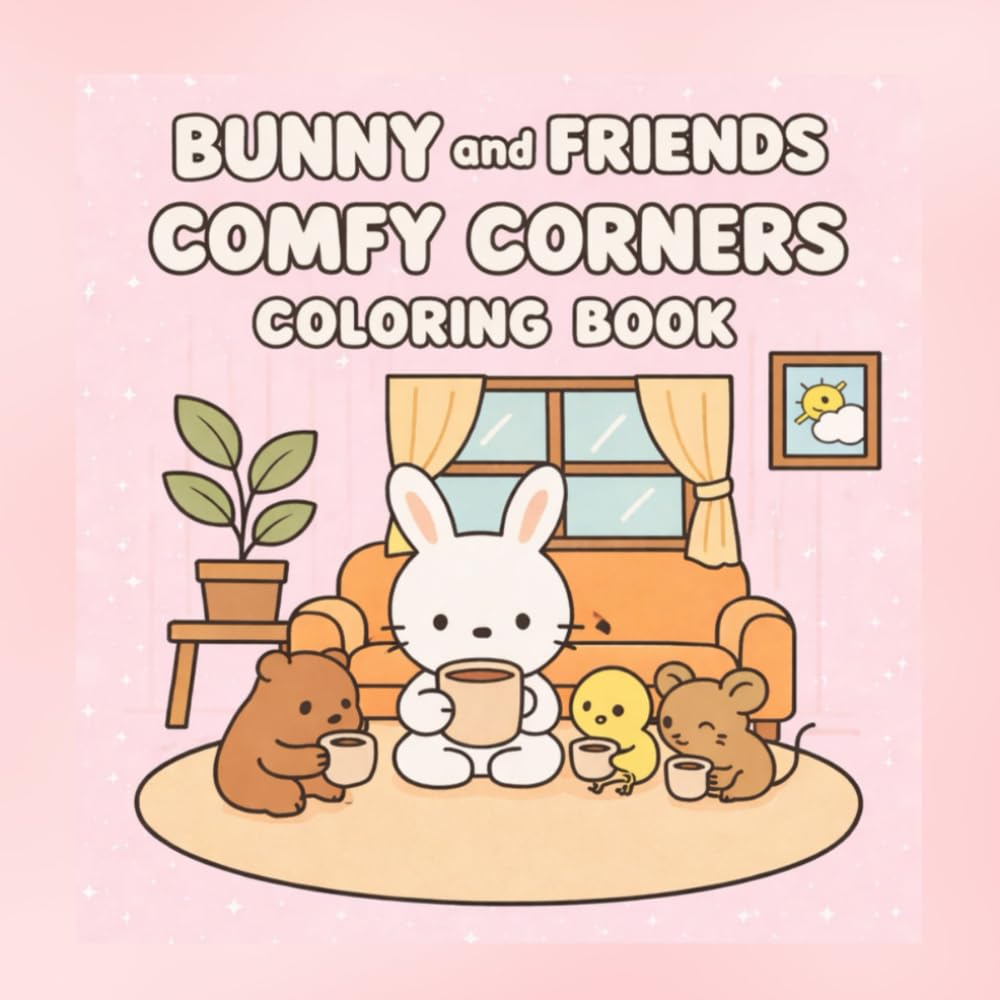 BUNNY and FRIENDS COMFY CORNERS COLORING BOOK