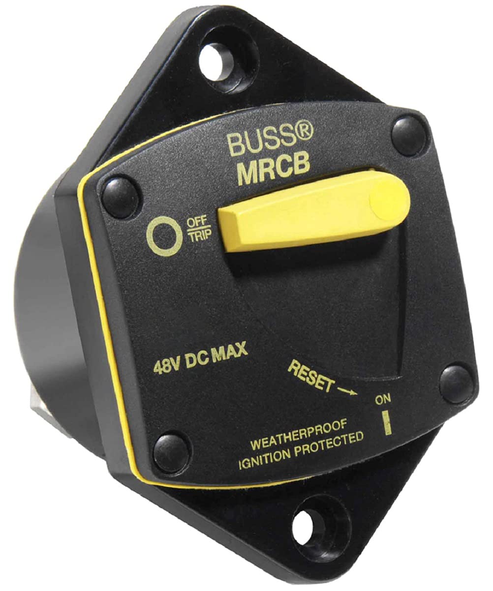 Bussmann CB187P-100 - Interruptor de circuito de montaje en panel tipo III (impermeable, 100 Amperios), color azul marino