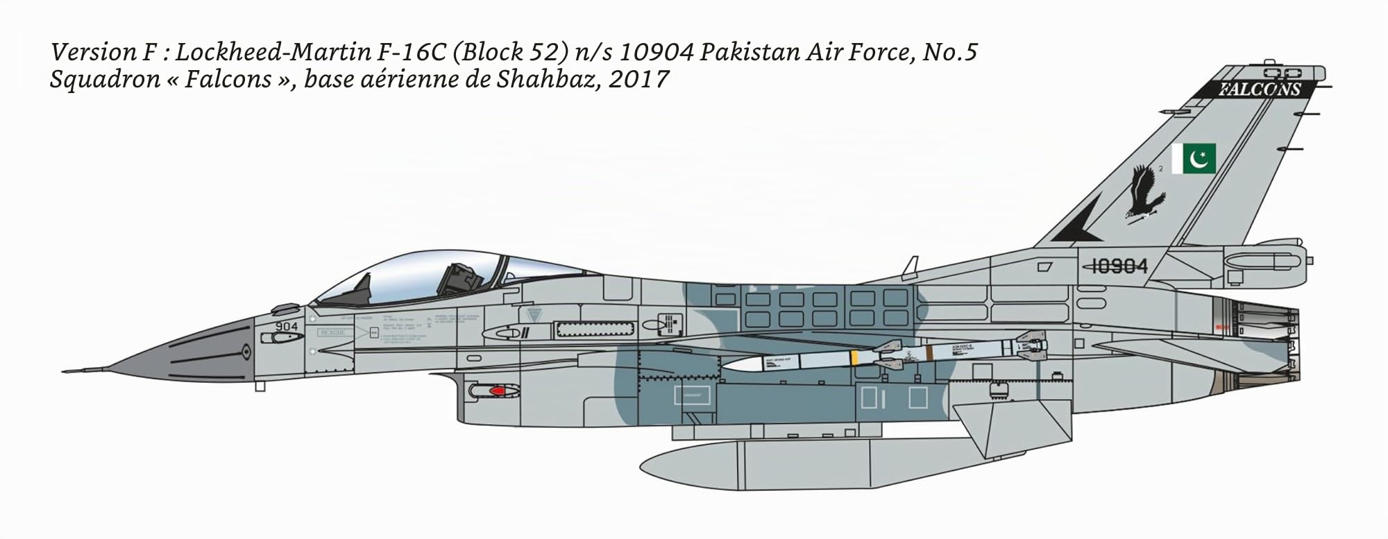 ITALERI 35105 F-16C Fighting Falcon - Maquette de War Thunder - Maquette Plastique - Échelle 1/48