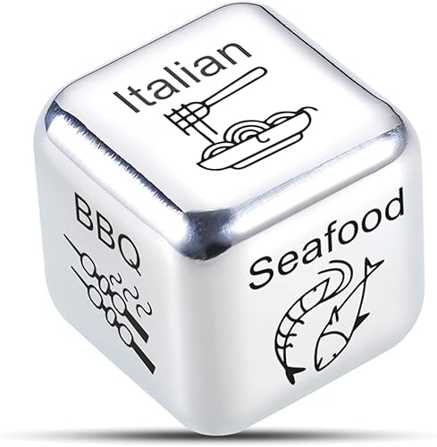 Dados de decisión de alimentos, aniversario, Navidad, citas, noche, regalos para parejas, esposo, esposa, novio, novia, regalos del día de San