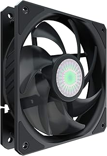 Cooler Master SickleFlow 120 V2 All-Black Square Frame Fan, Air Balance Curve Blade, Sealed Bearing, 120mm PWM Control for Computer Case & Liquid Radiator