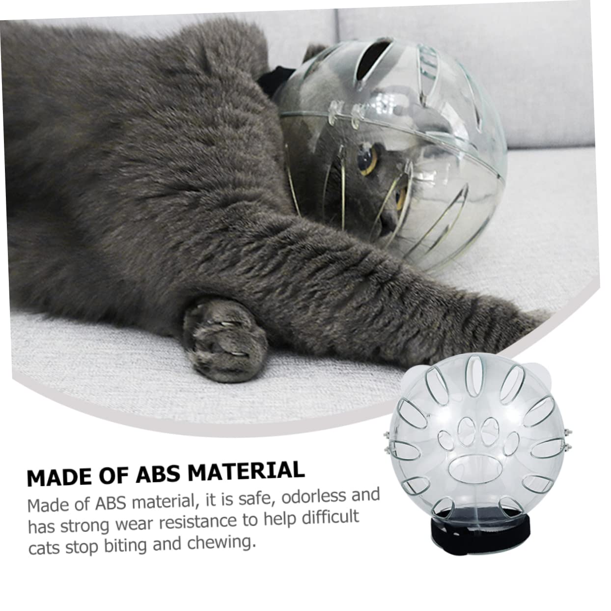 BESPORTBLE 3piezas Casco Protector para Gatos Capucha Transparente para y Cuidado para Baños Corte De Uñas y Estética De Mascotas