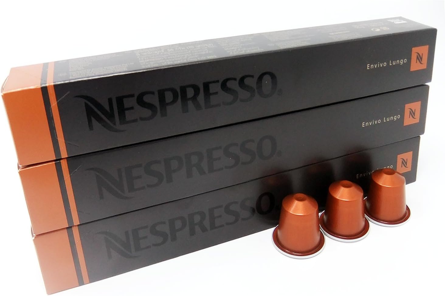 Nespresso Envivo Lungo 30 Coffee Capsules Pods Intense Roast Strong Coffee