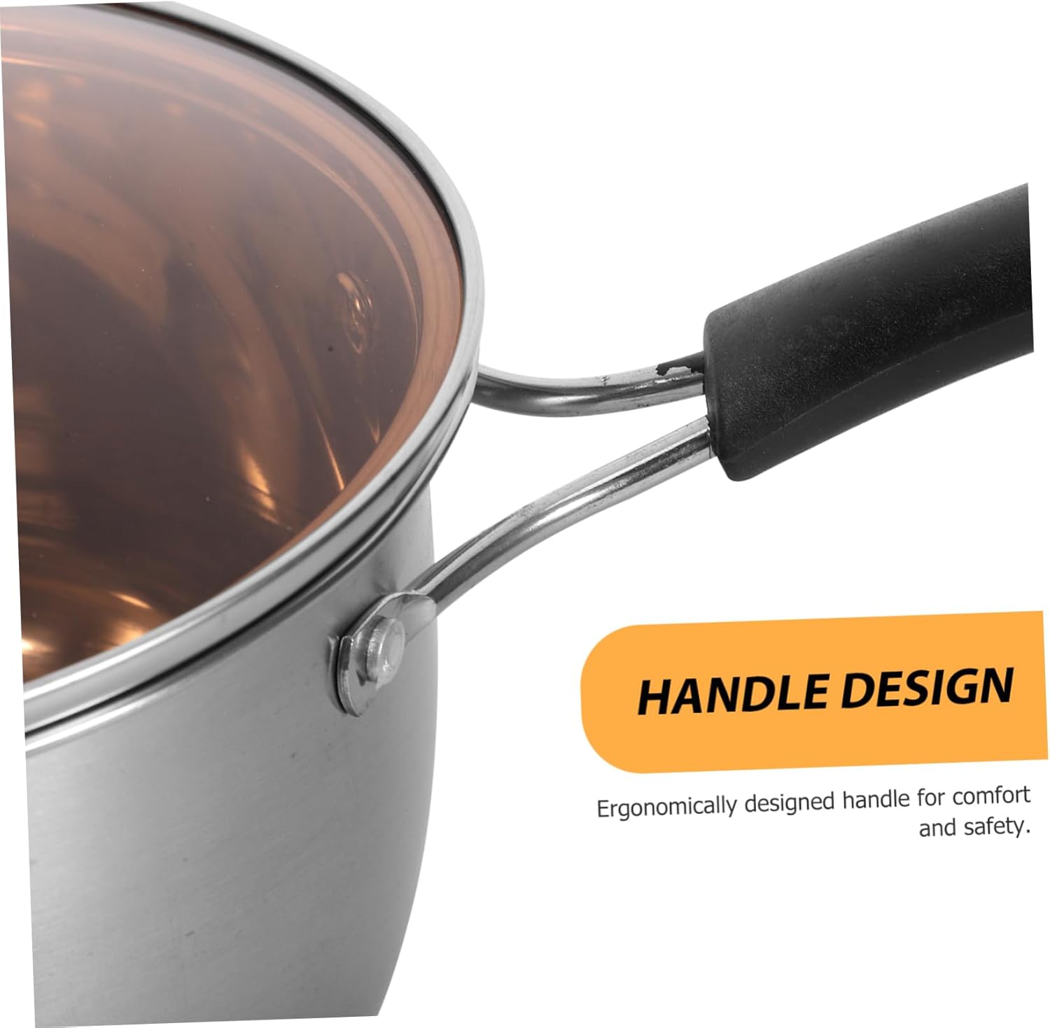 Cooking Steamer Pot Food Steamer Pot Stainless Steel Milk Saucepan Soup Saucepan Single Handle Heat Resistant