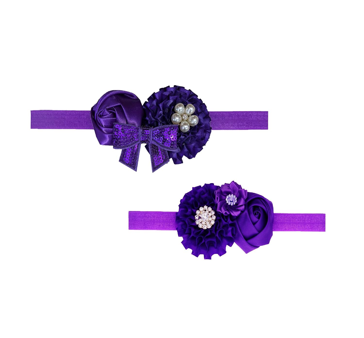 Baby Girl Headbands with Bows.(FD88) (Purple)