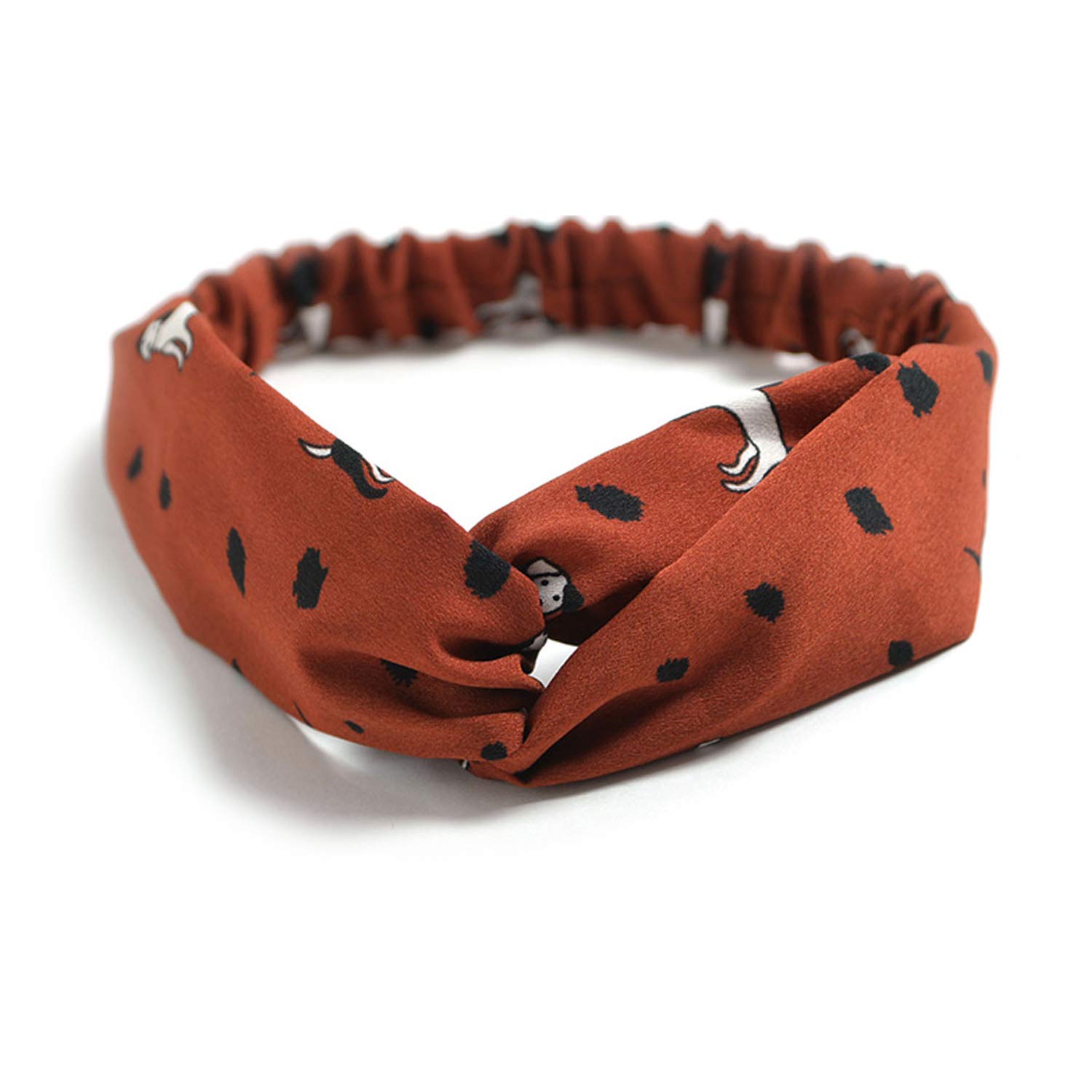 DRESHOW 10 Piezas Diademas Flor Vintage Impreso Criss Cross Anudado Elástico Banda para el Cabello Accesorios de Pelo Yoga Cabeza Wraps