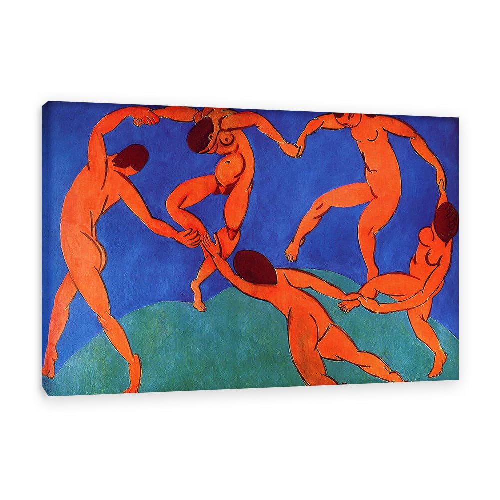 MYCGGDGH Henri Matisse Painting Reproduction Dance Fine Art Canvas Henri Matisse wall art canvas prints for home decor for living room Bathroom Office 45x30cm(18x12in) Frame