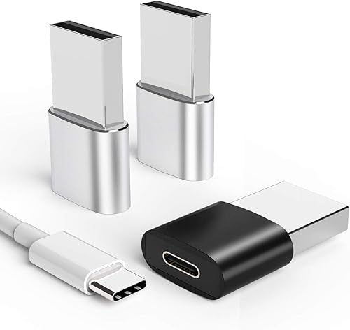 Miniatura 1 de zoyuzan Paquete de 3 adaptadores USB C a USB, convertidor de cable de carga tipo C hembra a USB macho para iPhone 11 12 Mini Pro Max Airpods iPad