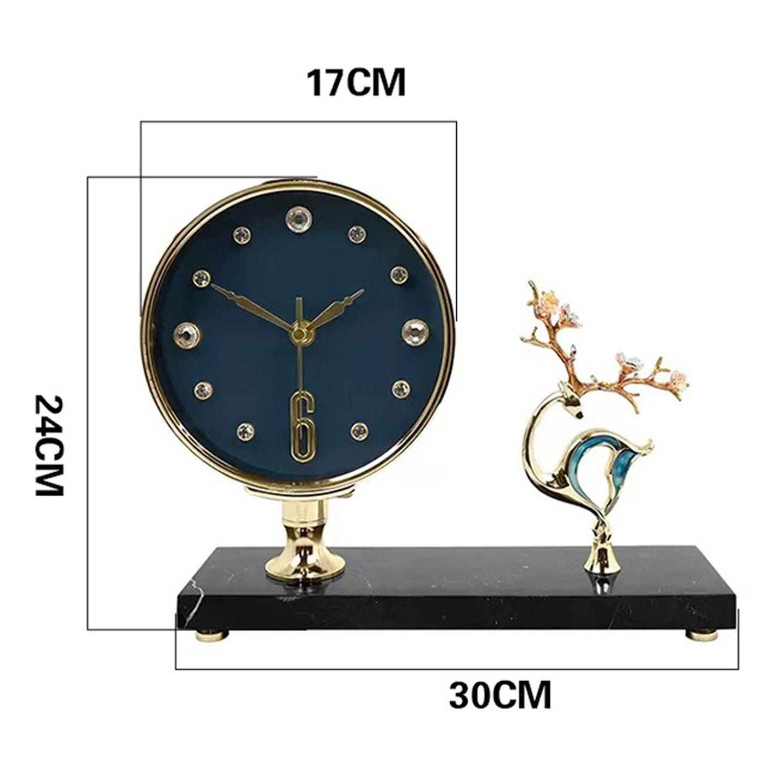 Amazon.co.jp: ヨーロッパの置時計、白鳥の置物時計、サイレントデスク