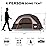 CAMPROS CP 4 Person Tent, Dome Tents for Camping with Rainfly, Waterproof Camping Tent Easy Set Up, Portable Family Tent with Large Mesh Window & Carry Bag for Outdoor Hiking