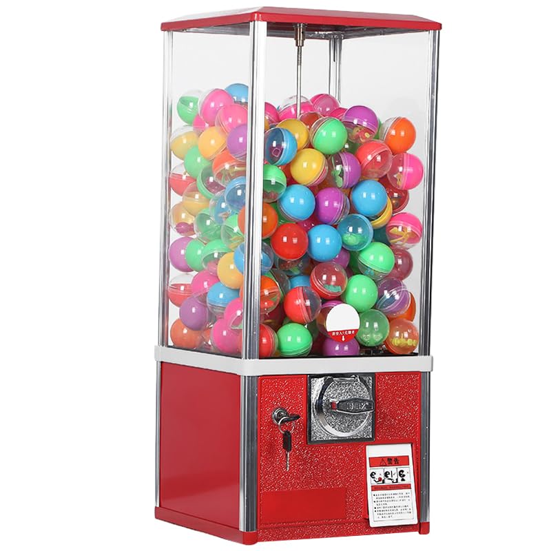 Amhuui Candy Vending Machine, Mini Vending Machine, Candy Vending Machine Prize Machine Gumball Vending Device Big Capsule, Commercial Vending Machine for Selling Small, Candy, Pinballs