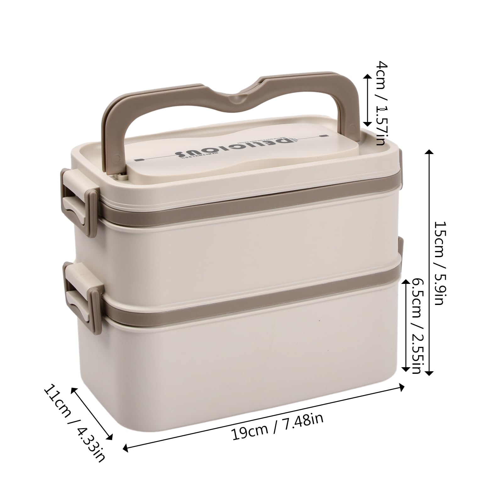 Lunch Box 2-Strati Bento Box 700-2800ML Bento Box Schiscetta Pranzo Porta Pranzo Ermetico Scatola Pranzo Acciaio Inox per Adulto Bambini Picnic Scuola Uffici, Senza BPA (2 piani)