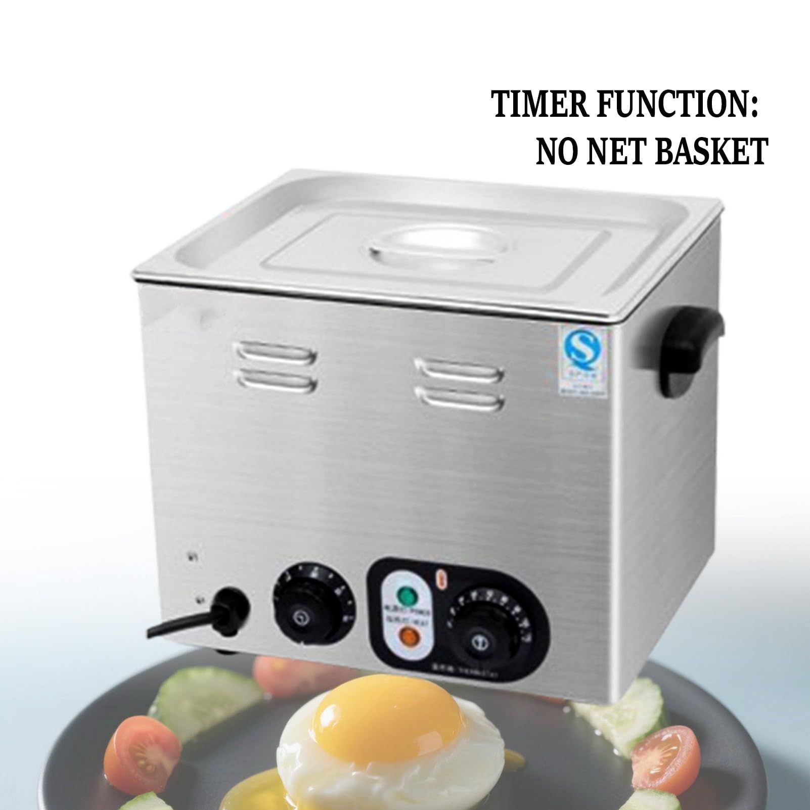 Hervidor De Huevos Comercial De Gran Capacidad, 60 Posiciones para Huevos, Control Inteligente De Temperatura, Mango Antiescaldaduras, De Acero Inoxidable, Apto para Restaurantes C